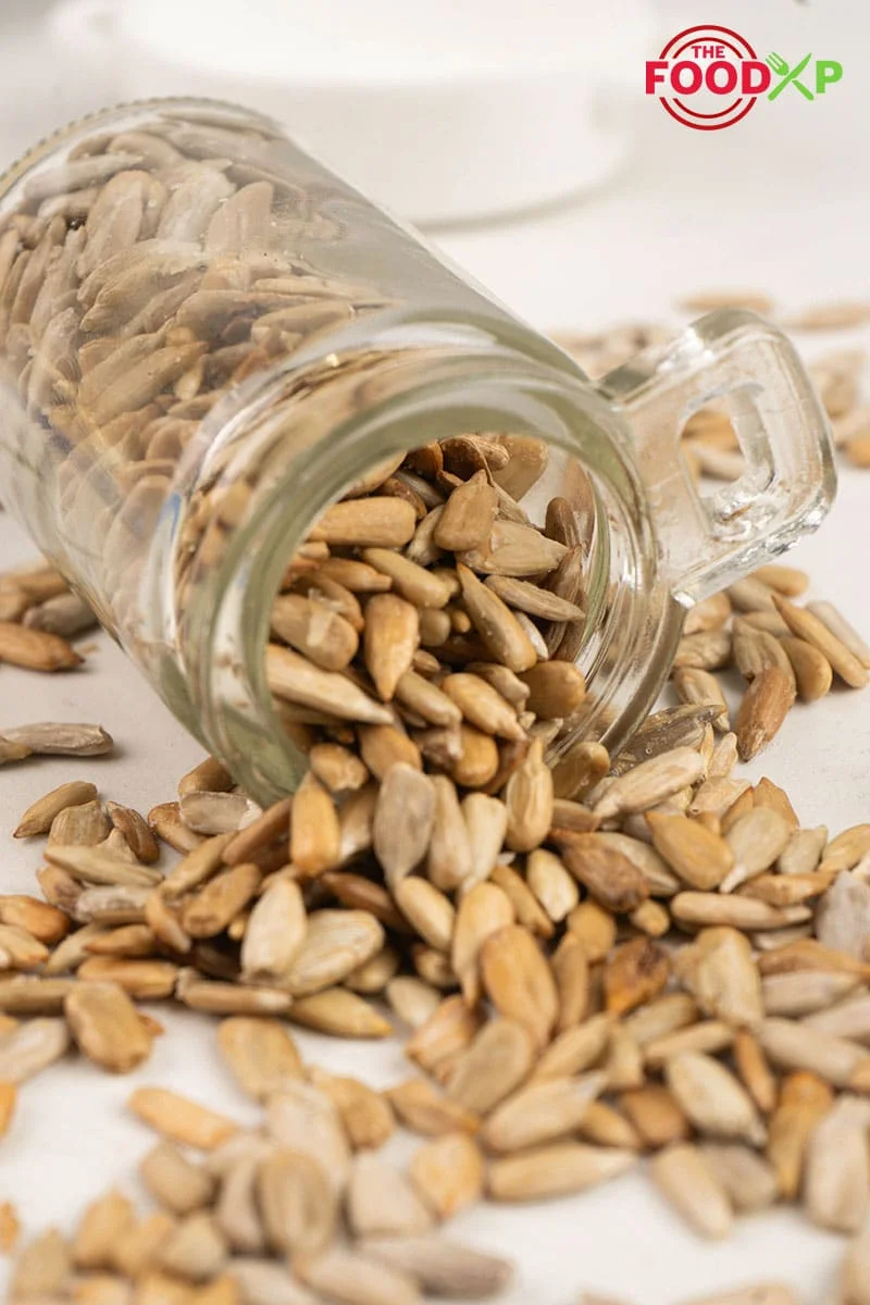 Roasted Sunflower Seeds Recipe Coming Out Of Jar