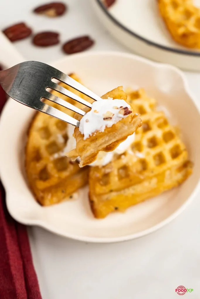 Homemade Cinnamon Pecan Waffle