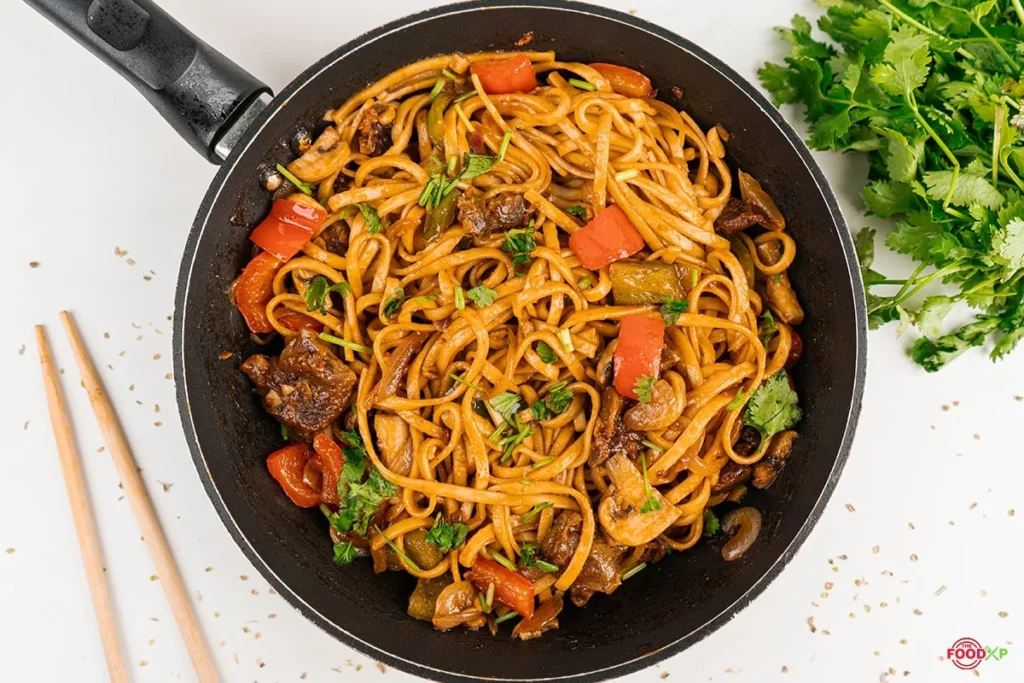 Pork Lo Mein Recipe Served