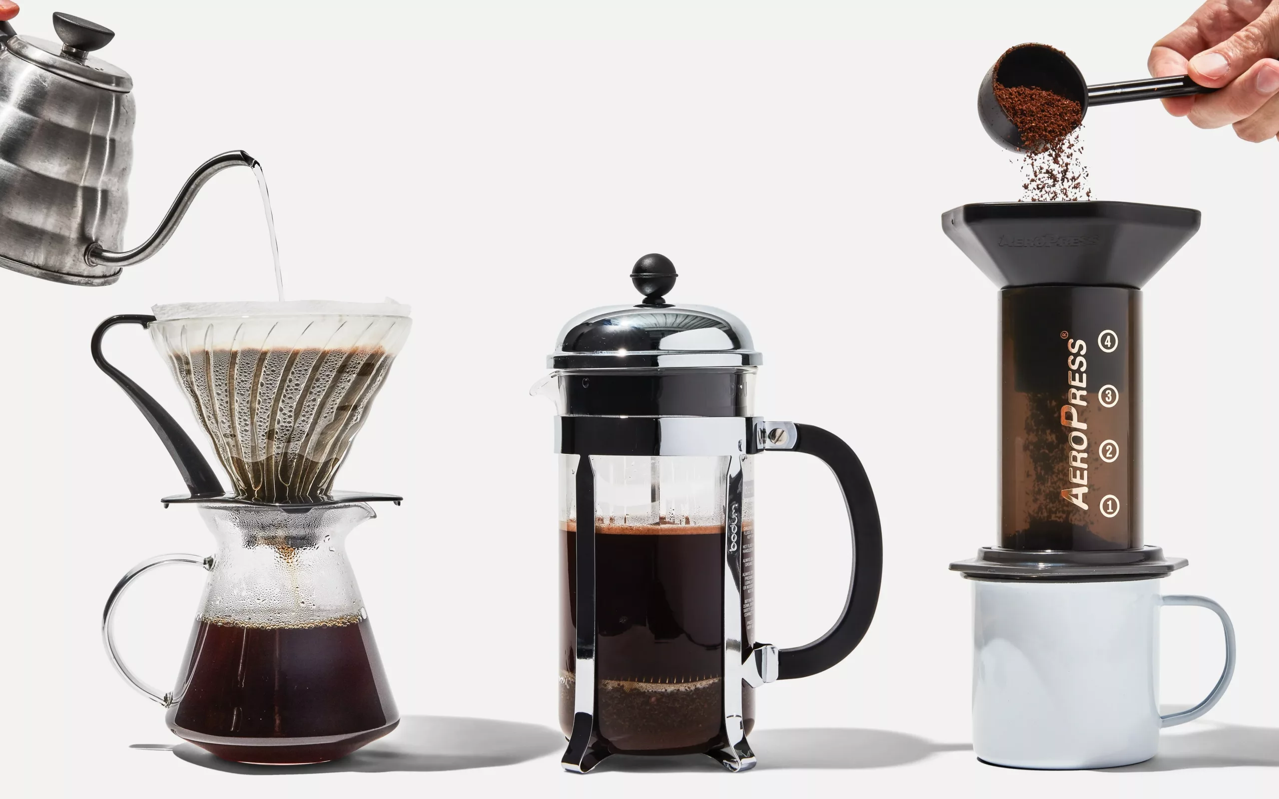 different coffee brewing methods