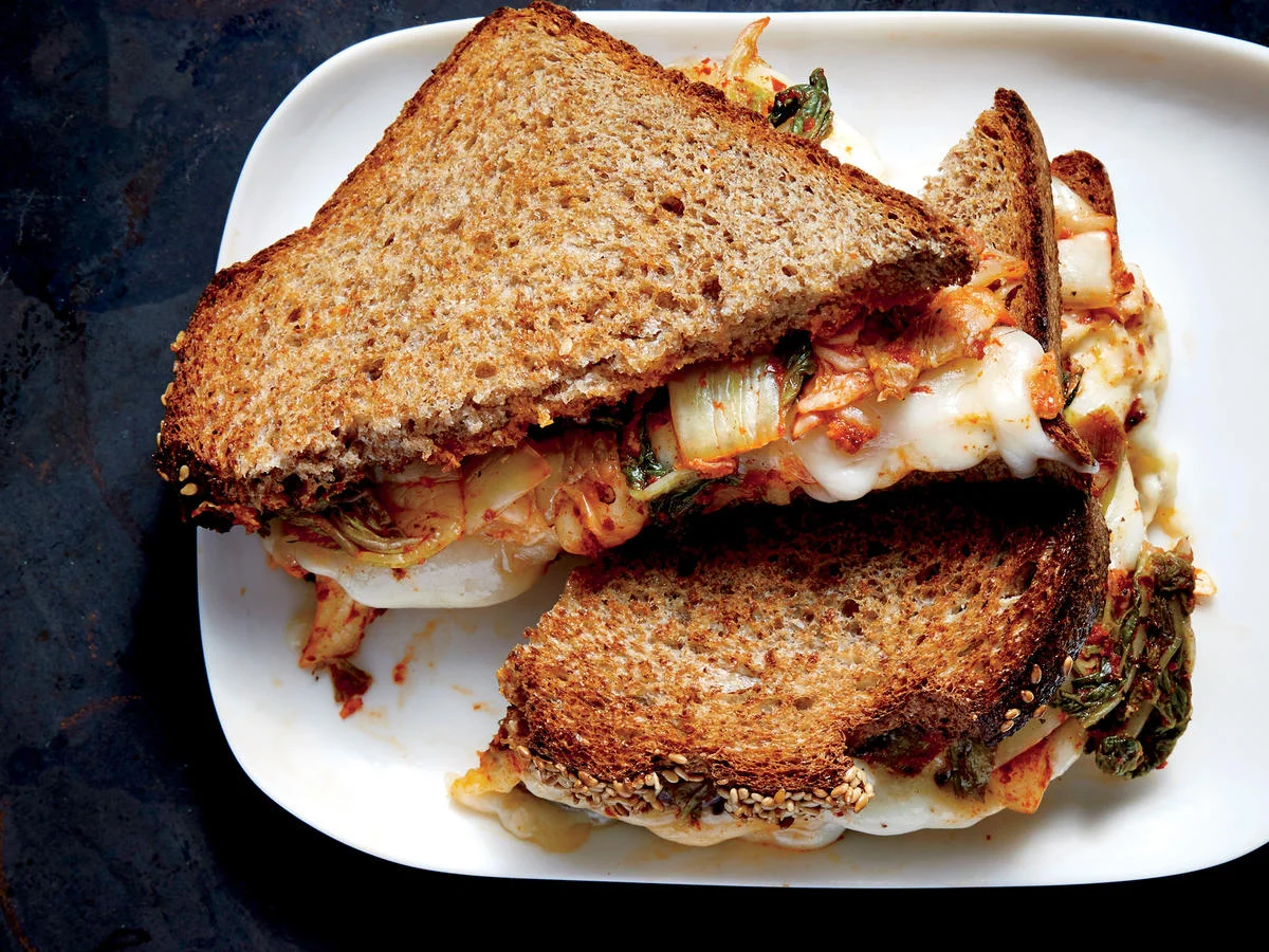 kimchi grilled cheese sandwich