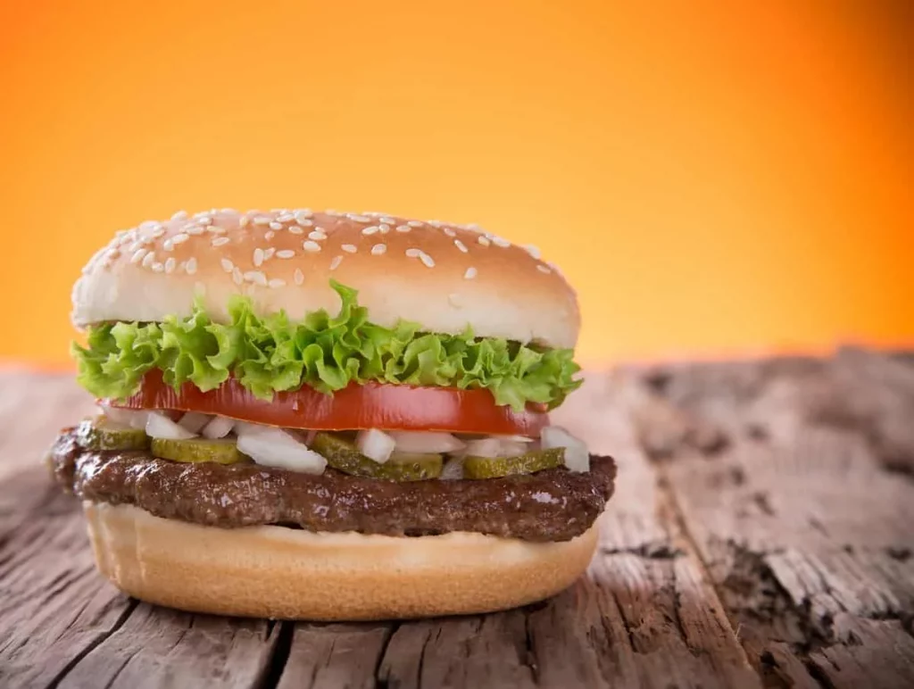 Beautiful layers of whooper burger