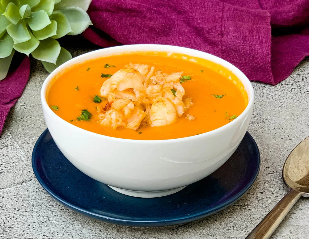 Thick and creamy lobster bisque