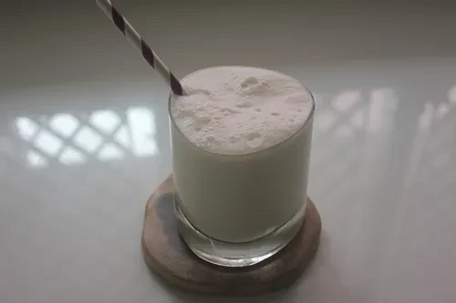 Creamy pepper shake in a glass
