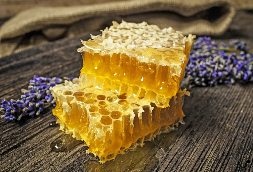 honeycomb on the surface