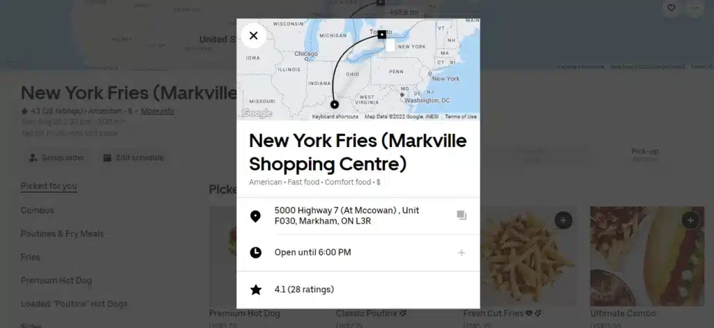 New York Fries Location