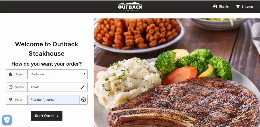 Outback Steakhouse Drinks Menu Location