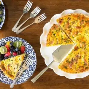 Quiche Served On Plate