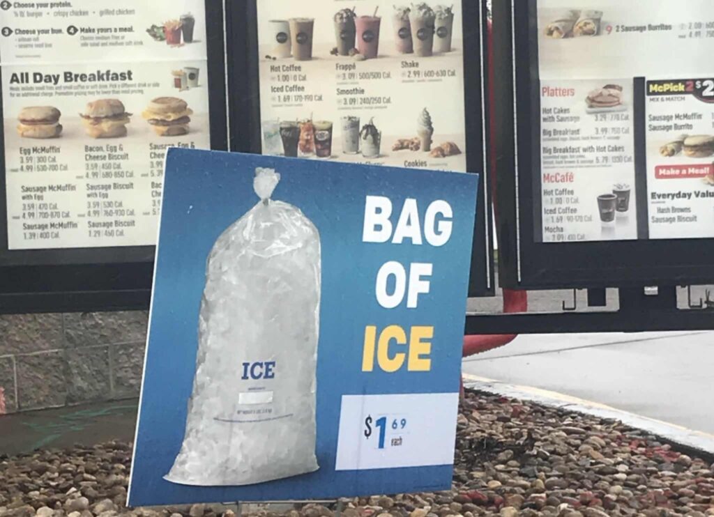 Do all McDonald's stores sell bag of ice