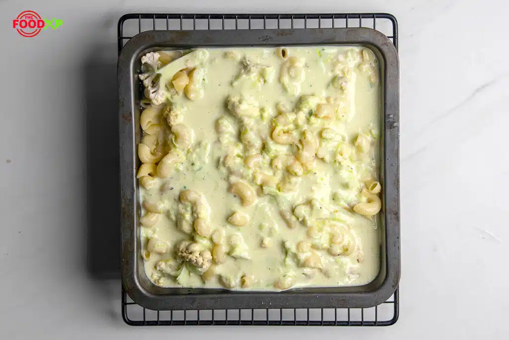Jamie Oliver Cauliflower Mac and Cheese Step 11
