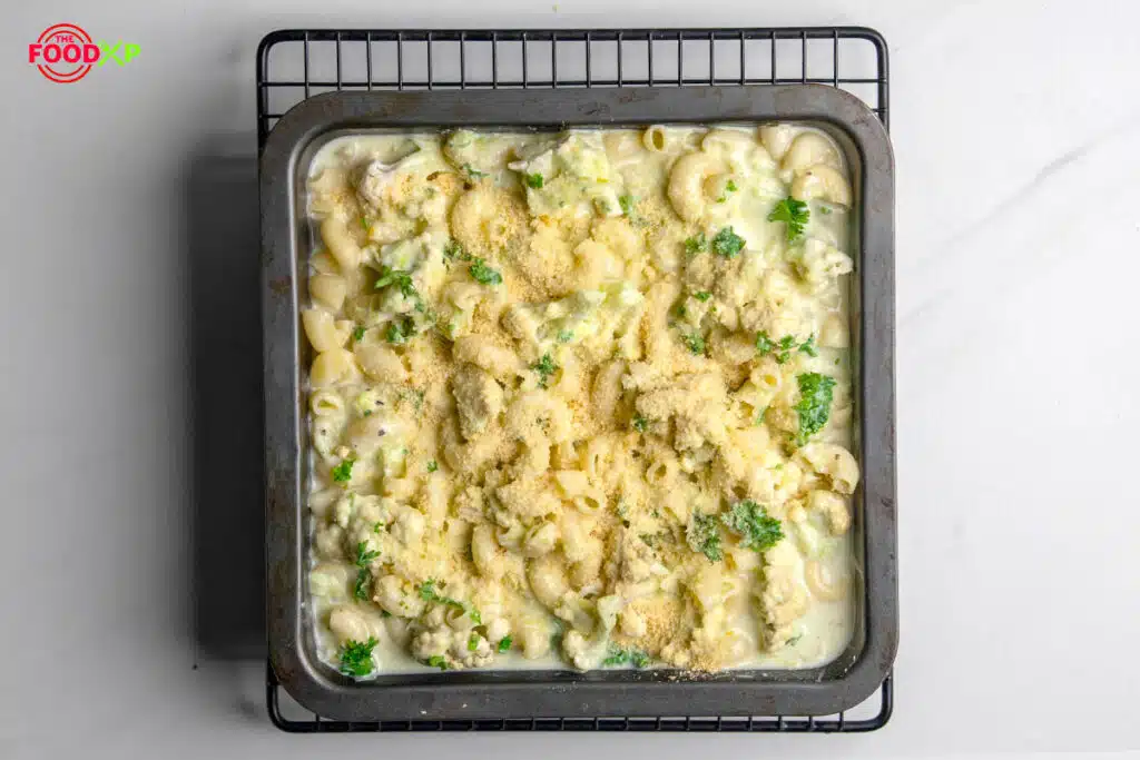 Jamie Oliver Cauliflower Mac and Cheese Step 13