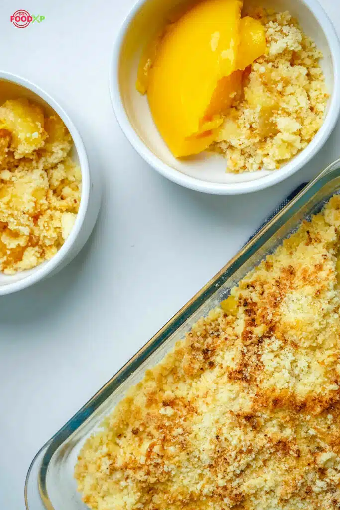 Serving Jamie Oliver Apple Crumble