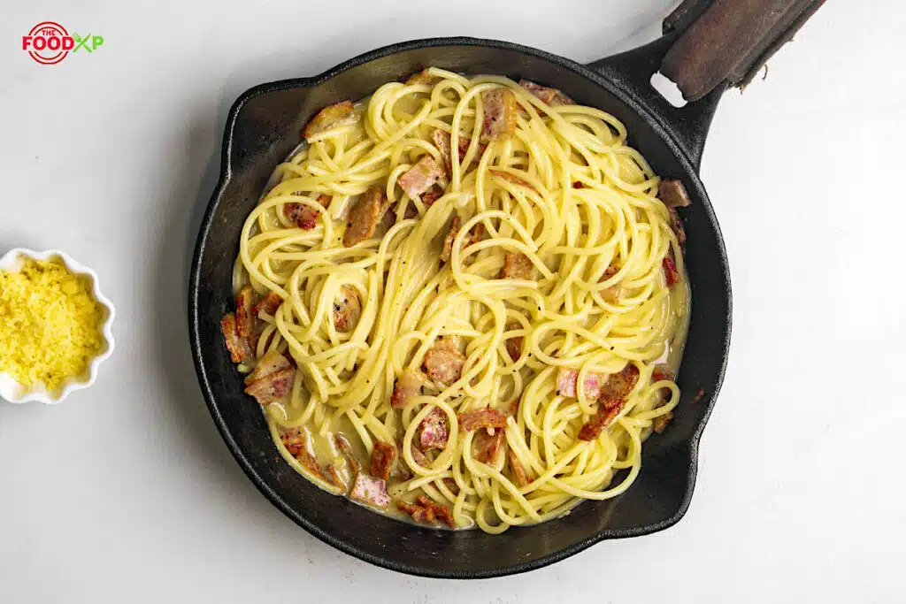 Jamie Oliver Carbonara Step 8