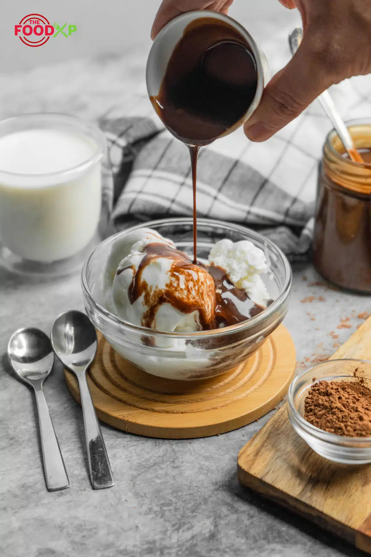 Pouring McDonalds Hot Fudge Sauce