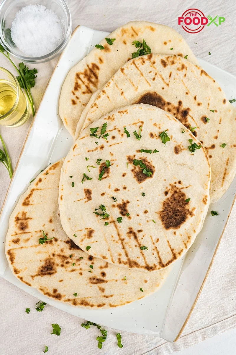 Grilled Flatbread With Zesty Mint Sauce