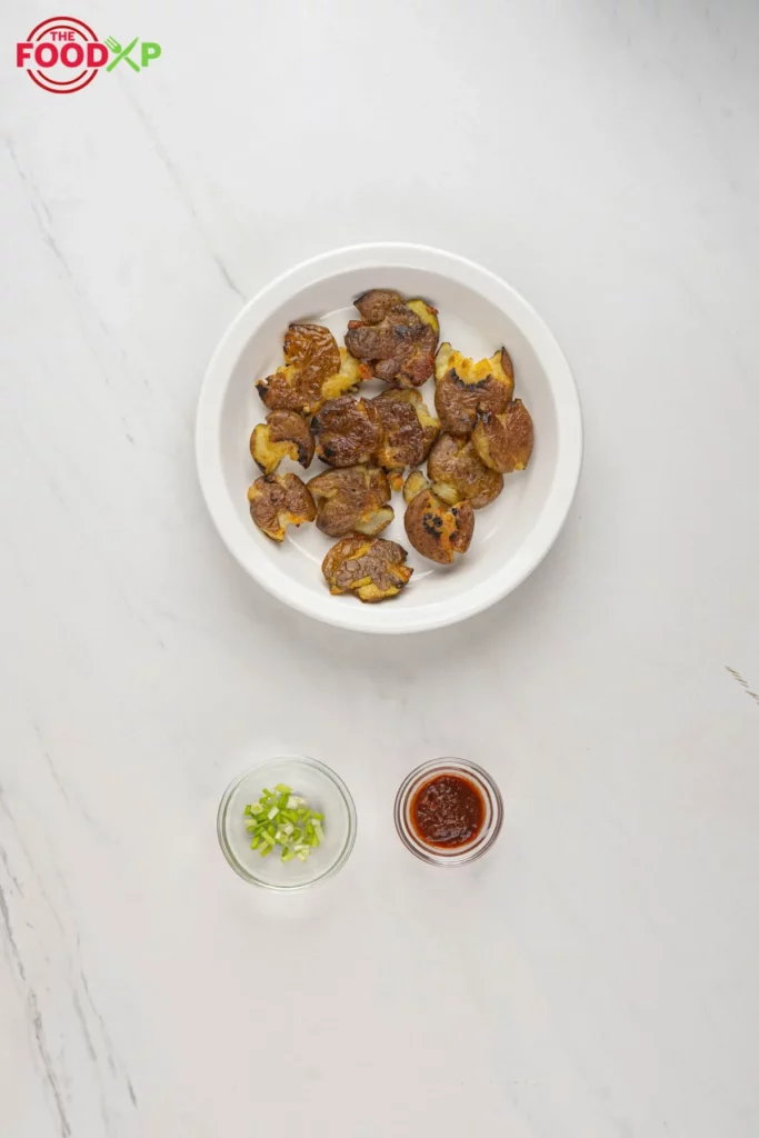 Chilli Oil Smashed Potatoes Step 5