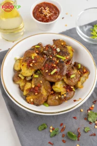 Chilli Oil Smashed Potatoes Step 6
