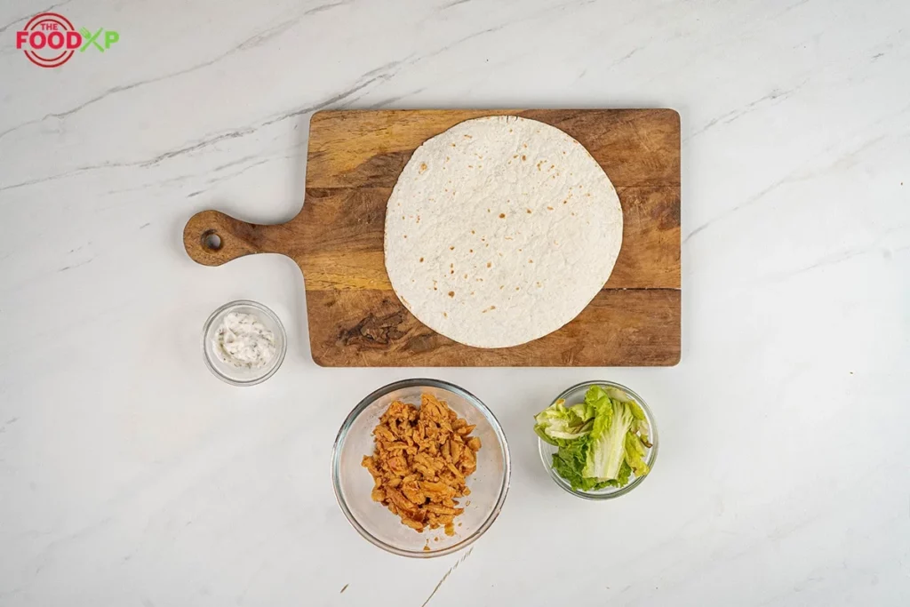 Hot Honey Chicken Wraps Step 3