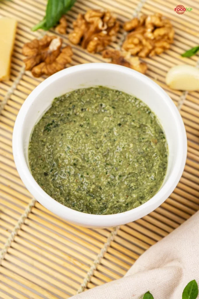 Walnut Pesto Served