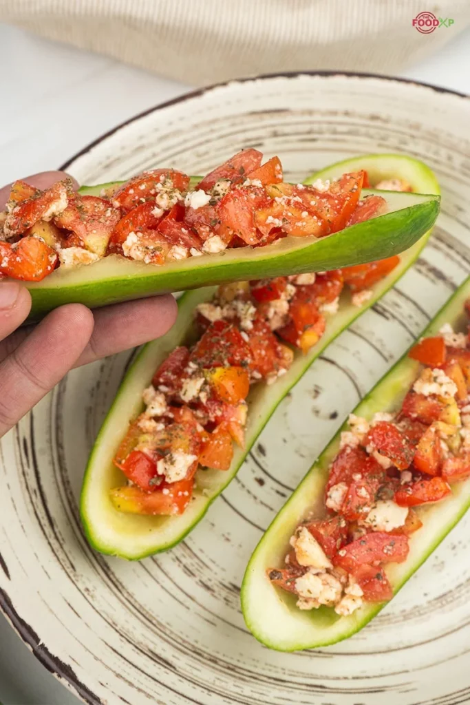 Cucumber Boats Served