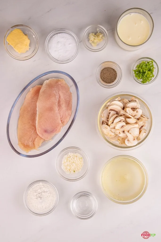 Chicken with Mushroom Sauce Ingredients