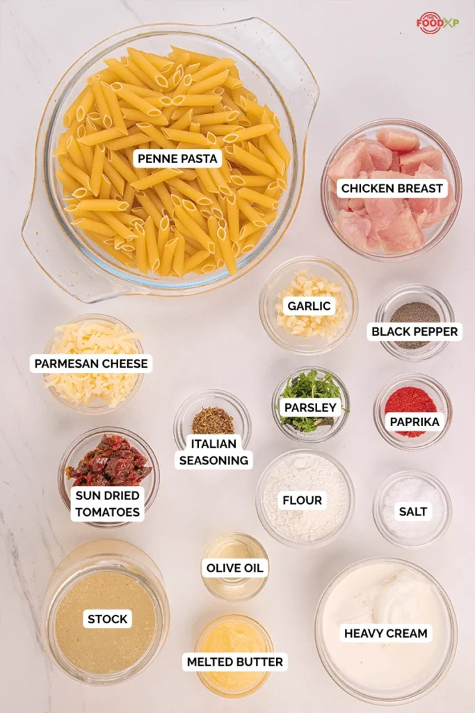 Marry Me Chicken Pasta Ingredients
