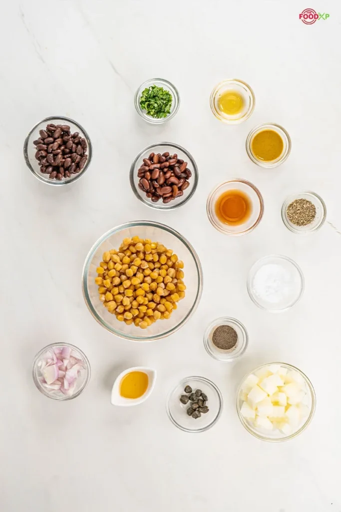 Three Bean Salad Ingredients