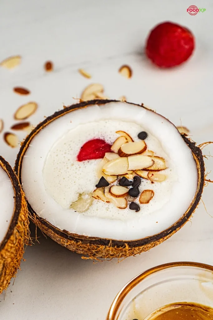 Coconut Smoothie Bowl served